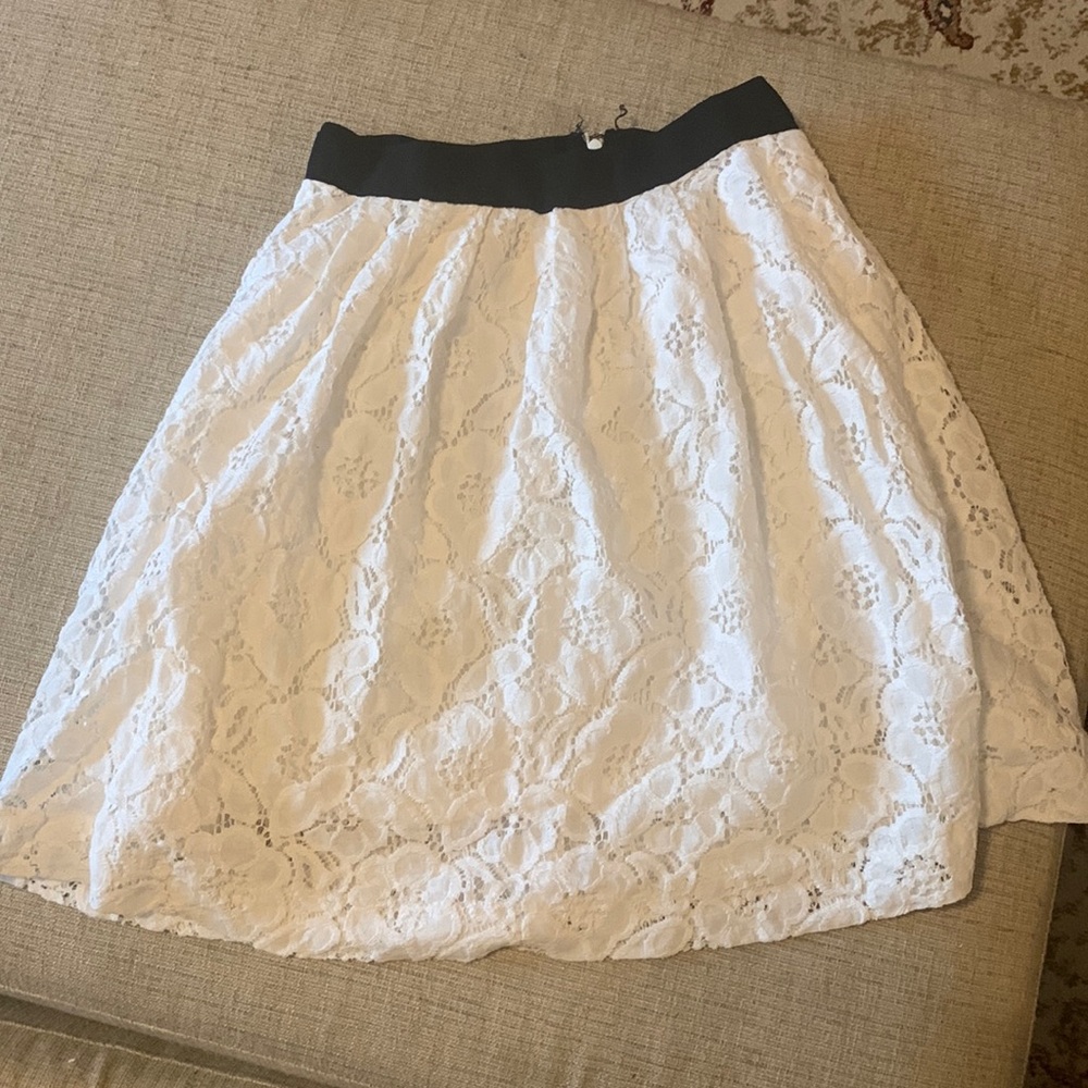 White, lace, skirt from Anne Taylor the Loft.